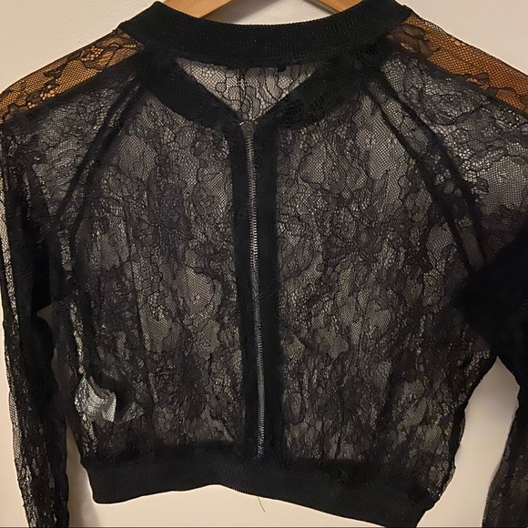 NWT brand new ZARA lace zip up top/jacket, size S - Picture 3 of 4
